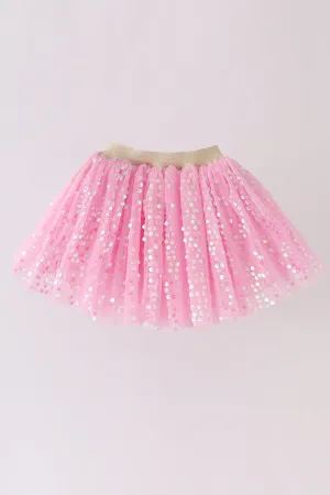 Pink Sequin Tutu Skirt